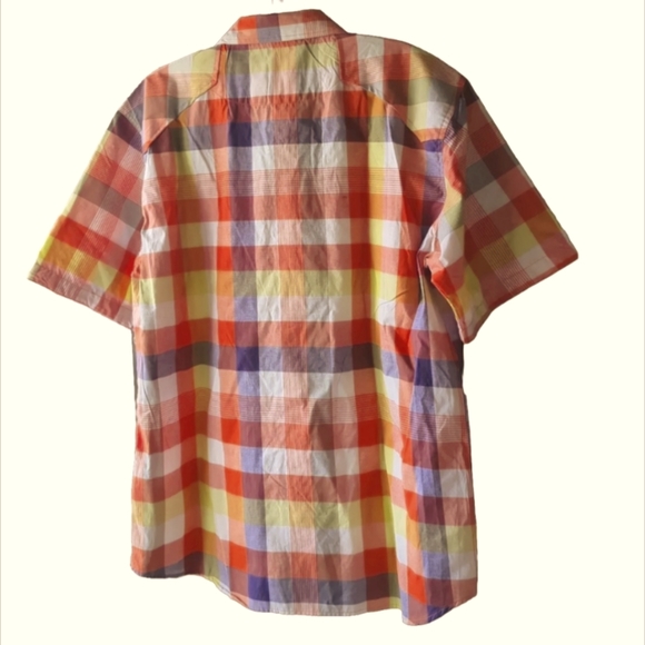Evolution In Design Fine Quality Shirt Double Button Pockets Mens 2XL Plaid - Picture 2 of 10